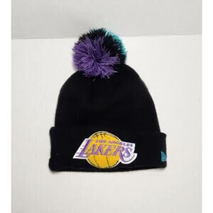 Los Angeles Lakers New Era Pom Beanie